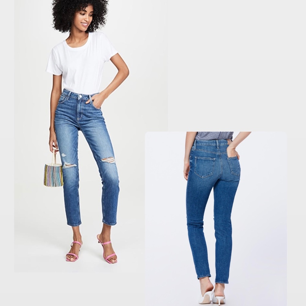 Paige Ankle Distressed Jeans Verdugo Womens 29 Skinny Leg Stretch Denim $199 EUC
